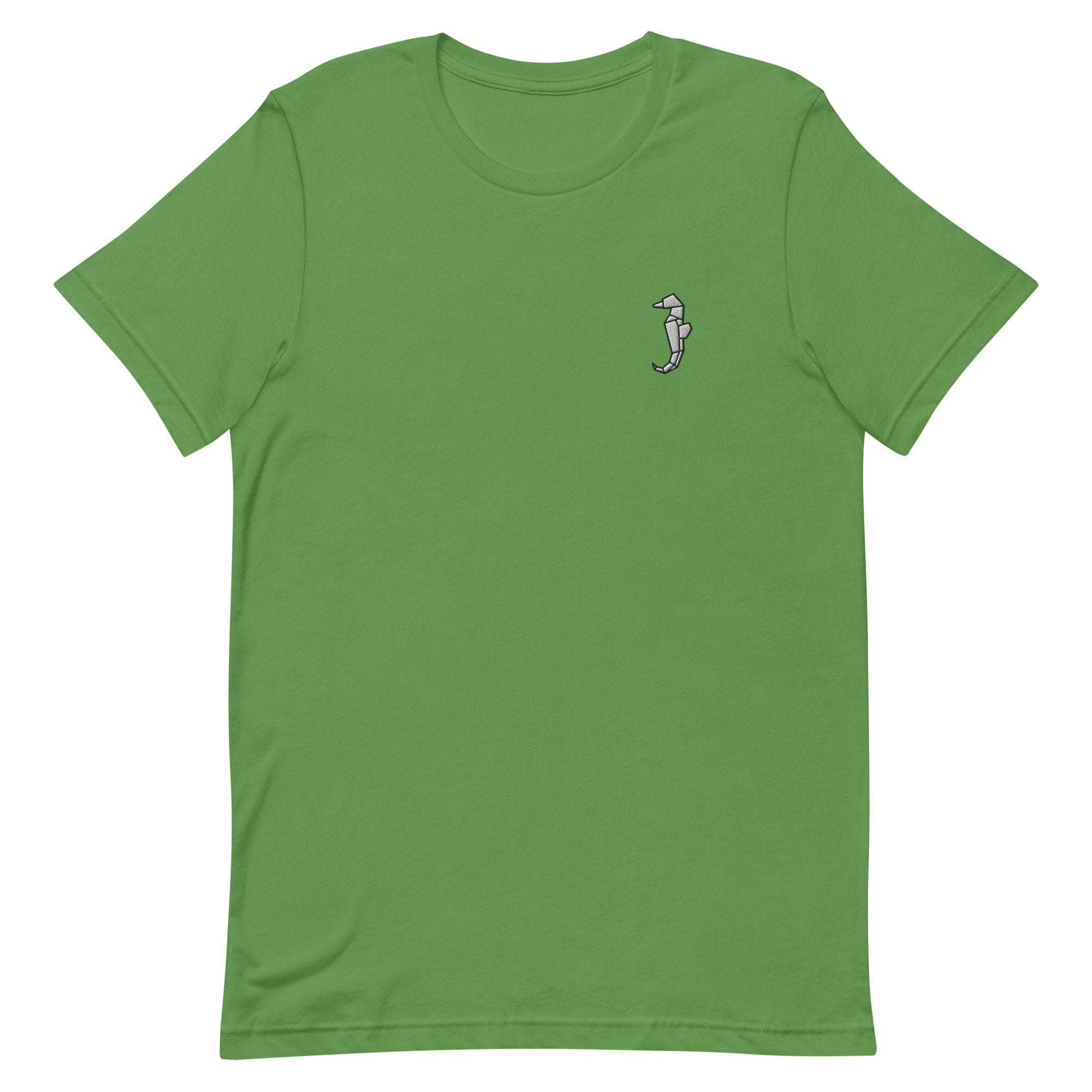 Origami Seahorse Premium Men's T-Shirt, Embroidered Men's T-Shirt Gift for Boyfriend, Men's Short Sleeve Shirt - Multiple Colors