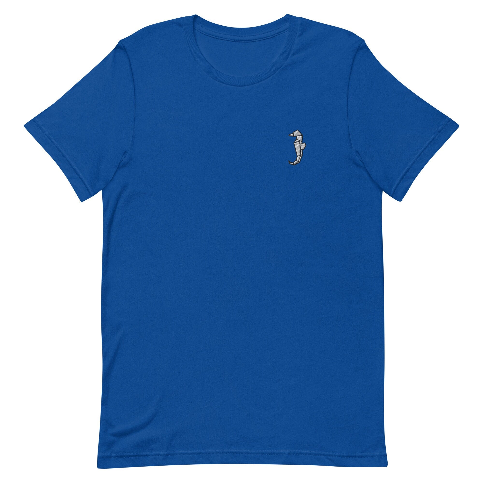 Origami Seahorse Premium Men's T-Shirt, Embroidered Men's T-Shirt Gift for Boyfriend, Men's Short Sleeve Shirt - Multiple Colors
