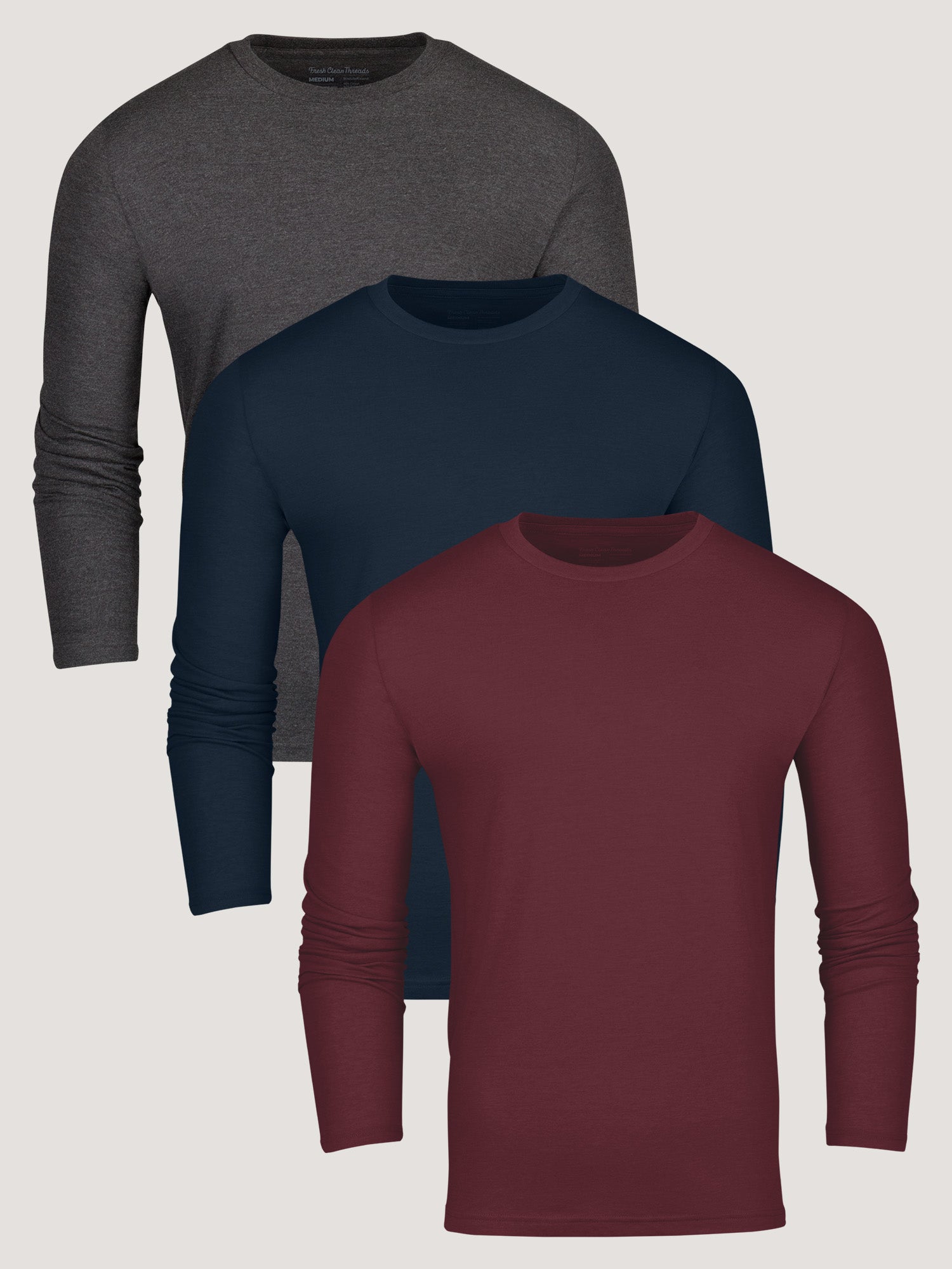 Winter Essentials Long Sleeve Crew 3-Pack