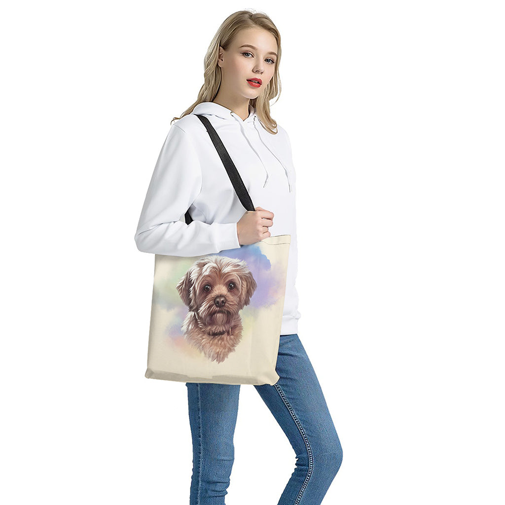 Yorkshire Terrier Portrait Print Tote Bag - Polyester Double-Sided Print