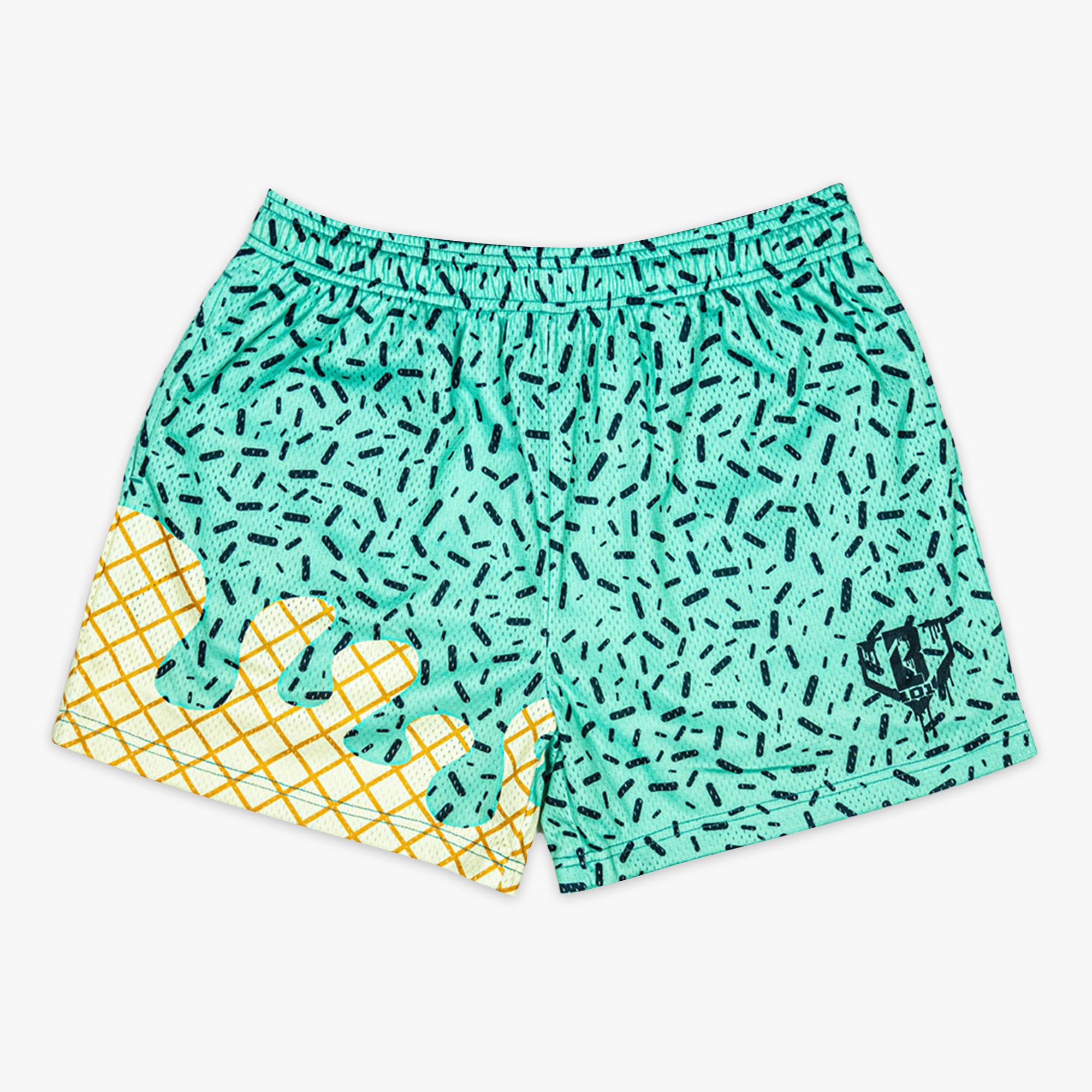 Ice Cream Shorts - Mint Baseball Lifestyle Mesh Shorts with Pockets
