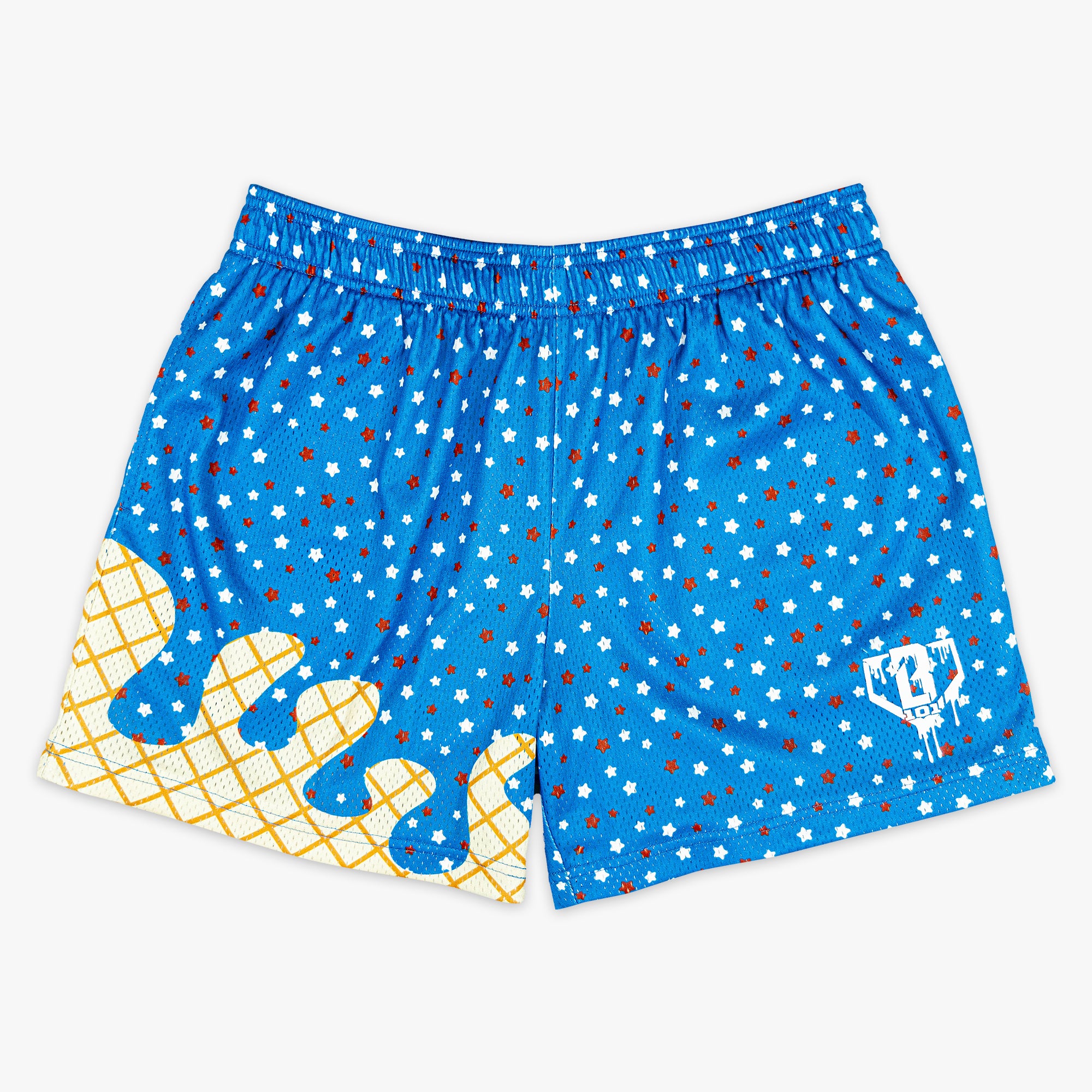 Ice Cream Shorts - USA Navy Blue Mesh Baseball Patriotic Shorts