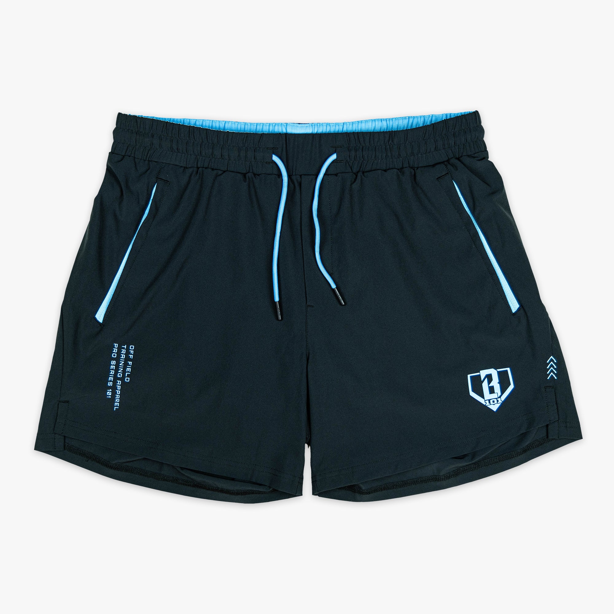 Pro Series Shorts V2 Black Light Blue Baseball Athletic Shorts Men's