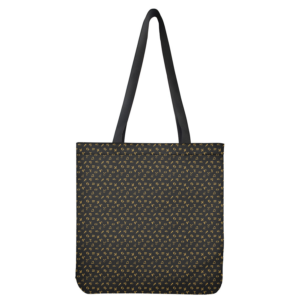 Zodiac Astrological Signs Pattern Print Tote Bag - Polyester Double-Sided