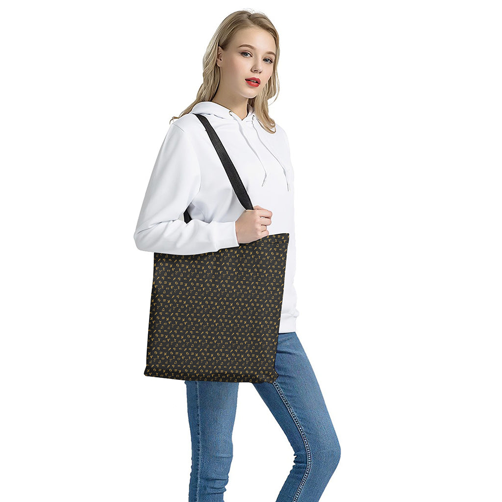 Zodiac Astrological Signs Pattern Print Tote Bag - Polyester Double-Sided